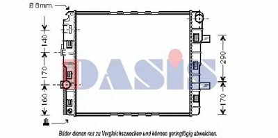 AKS DASIS 134180n -  Радиатор, охлаждение двигателя